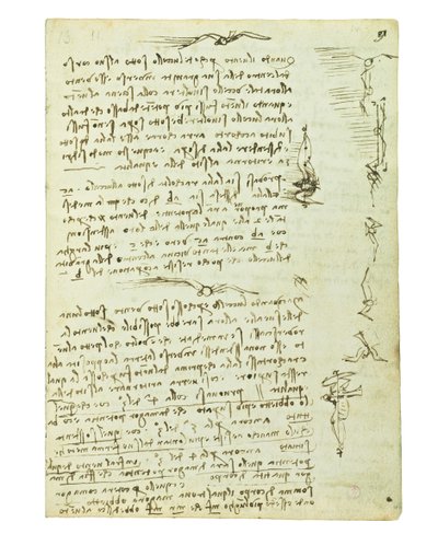Codex on the Flight of Birds, Folio 9 Recto by Leonardo da Vinci